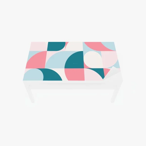 Naklejka na biurko i stół pastelowa geometryczna mozaika