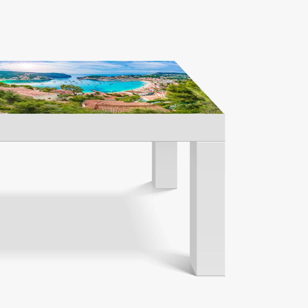 Naklejka na biurko i stół słoneczna panorama Port de Soller – Wallissimo® Naklejka na biurko i stół słoneczna panorama Port de Soller – Wallissimo®