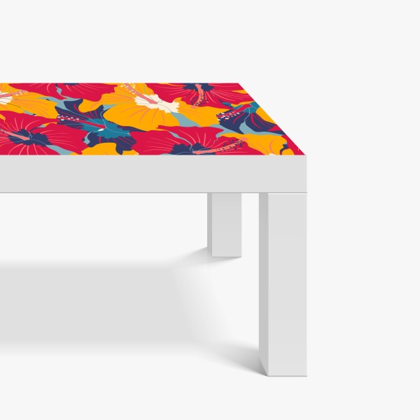 Naklejka na biurko i stół zbliżenie czerwonej dalii – Wallissimo®