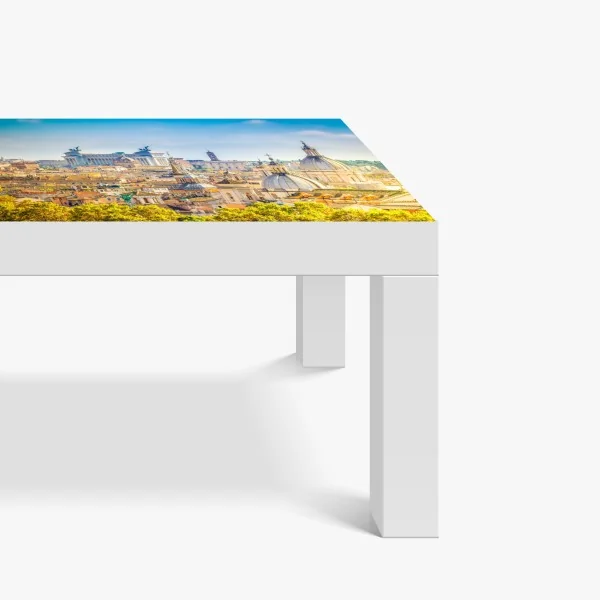 Naklejka na biurko i stół słoneczny widok na Rzym z kopułami