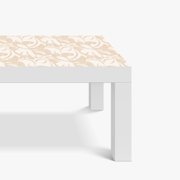 Naklejka na biurko i stół czerwony botaniczny wzór liści – Wallissimo®