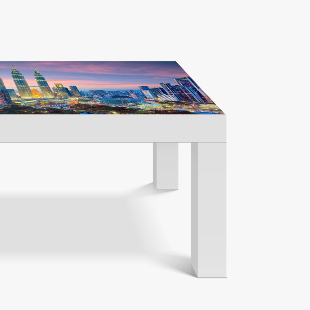 Naklejka na biurko i stół Kuala Lumpur panorama miasta o zmierzchu – Wallissimo® Naklejka na biurko i stół Kuala Lumpur panorama miasta o zmierzchu – Wallissimo®