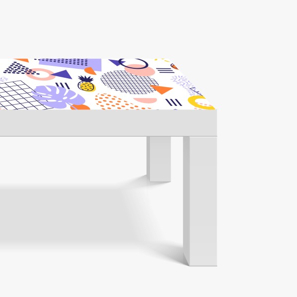 Naklejka na biurko i stół złote geometryczne fasety – Wallissimo®