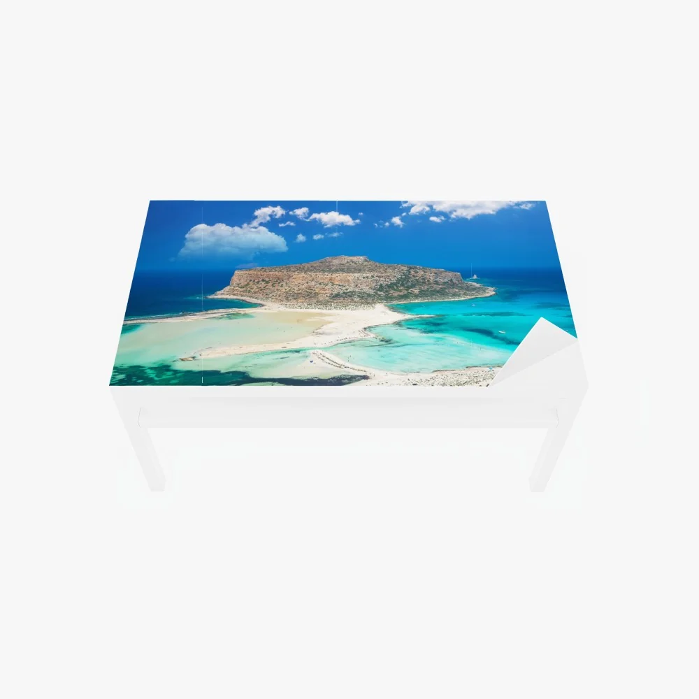 Naklejka na biurko i stół Balos plaża i turkusowa laguna – Wallissimo® Naklejka na biurko i stół Balos plaża i turkusowa laguna – Wallissimo®