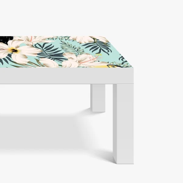 Naklejka na biurko i stół ogród z żurawiami i kwiatami – Wallissimo®