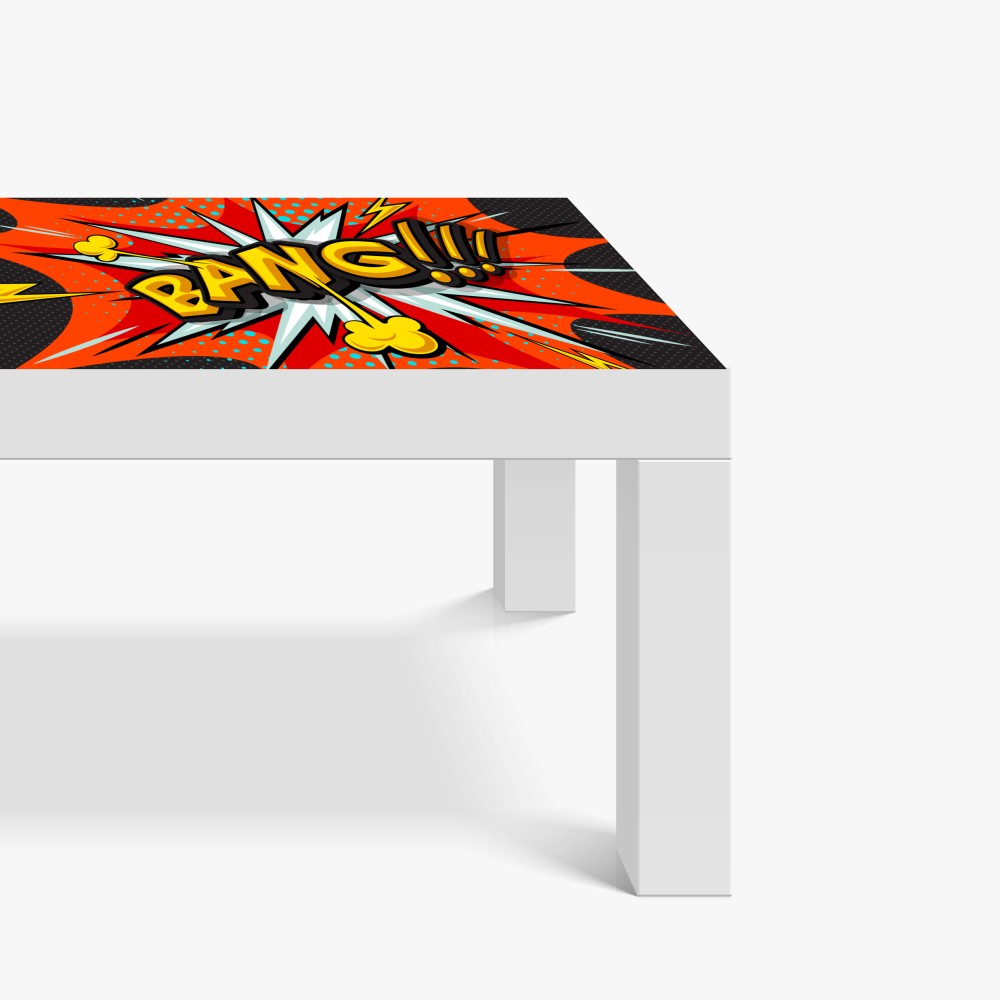 Naklejka na biurko i stół komiksowa eksplozja pop art – Wallissimo® Naklejka na biurko i stół komiksowa eksplozja pop art – Wallissimo®