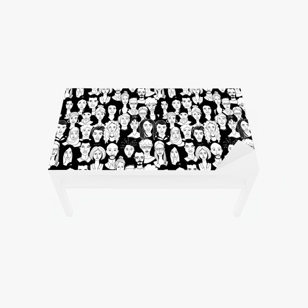 Naklejka na biurko i stół zbliżenie czerwonej dalii – Wallissimo®