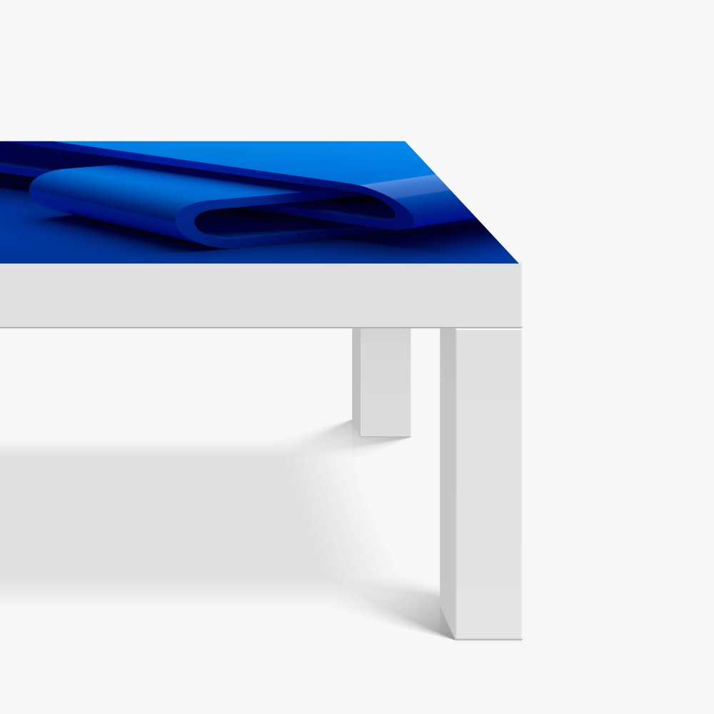 Naklejka na biurko i stół minimalna niebieska wstęga geometryczna – Wallissimo® Naklejka na biurko i stół minimalna niebieska wstęga geometryczna – Wallissimo®