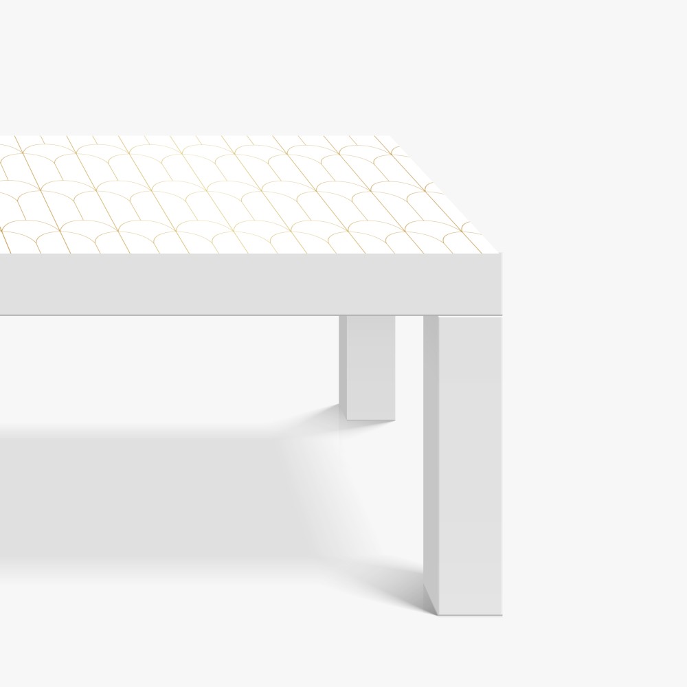 Naklejka na biurko i stół złoty art deco łukowy wzór – Wallissimo® Naklejka na biurko i stół złoty art deco łukowy wzór – Wallissimo®