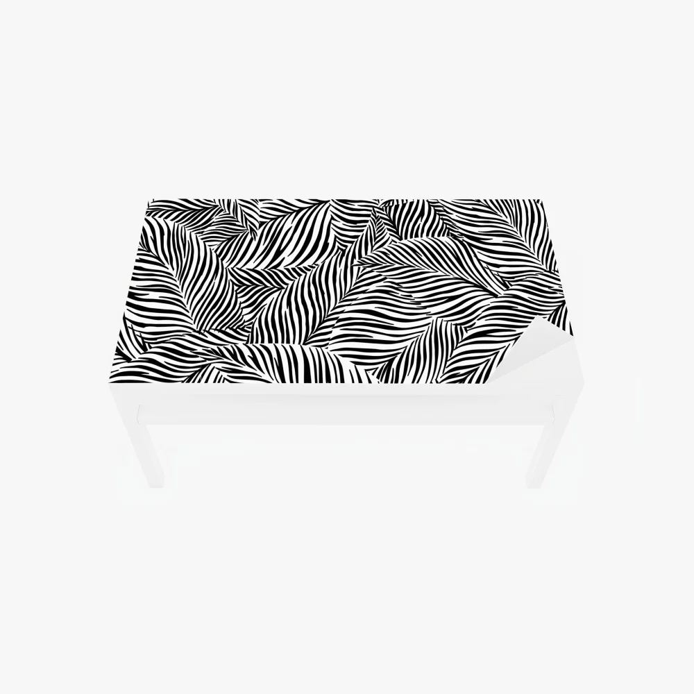 Naklejka na biurko i stół monochromatyczny wzór tropikalnych liści – Wallissimo® Naklejka na biurko i stół monochromatyczny wzór tropikalnych liści – Wallissimo®