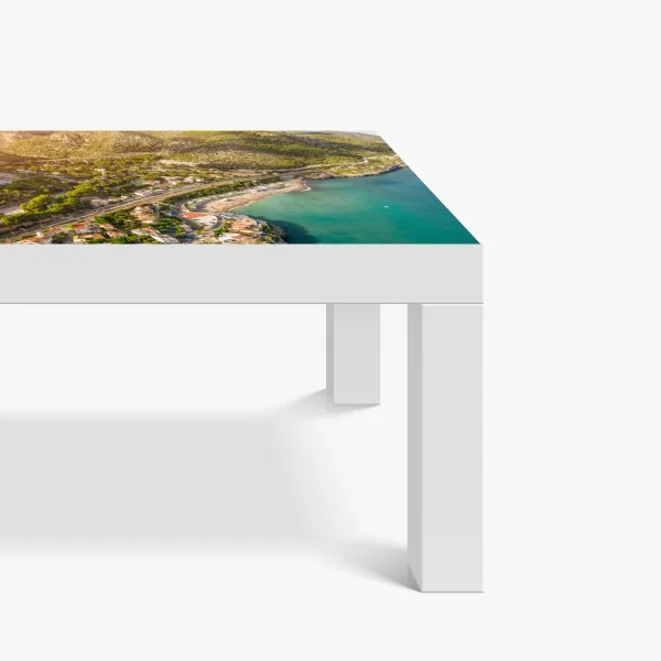 Naklejka na biurko i stół turkusowy nadmorski pejzaż z lotu ptaka – Wallissimo® Naklejka na biurko i stół turkusowy nadmorski pejzaż z lotu ptaka – Wallissimo®