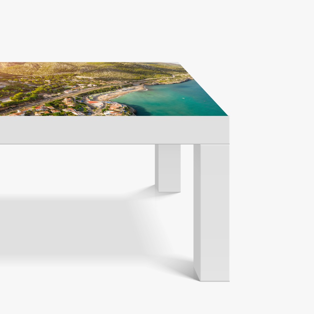 Naklejka na biurko i stół turkusowy nadmorski pejzaż z lotu ptaka – Wallissimo® Naklejka na biurko i stół turkusowy nadmorski pejzaż z lotu ptaka – Wallissimo®