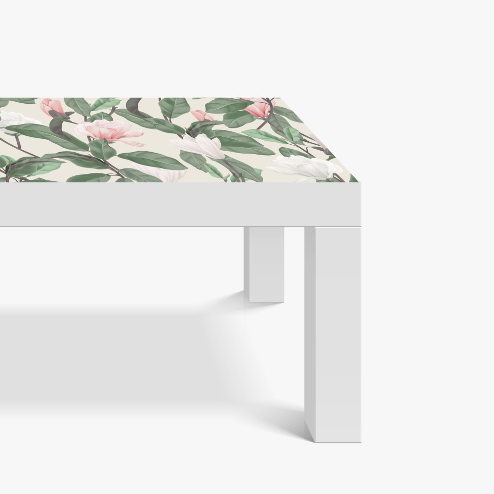 Naklejka na biurko i stół pastelowy wzór z magnolią – Wallissimo® Naklejka na biurko i stół pastelowy wzór z magnolią – Wallissimo®