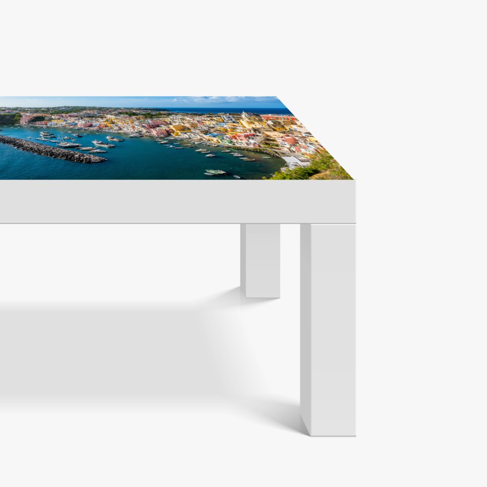 Naklejka na biurko i stół kolorowa panorama portowa Morza Śródziemnego – Wallissimo® Naklejka na biurko i stół kolorowa panorama portowa Morza Śródziemnego – Wallissimo®