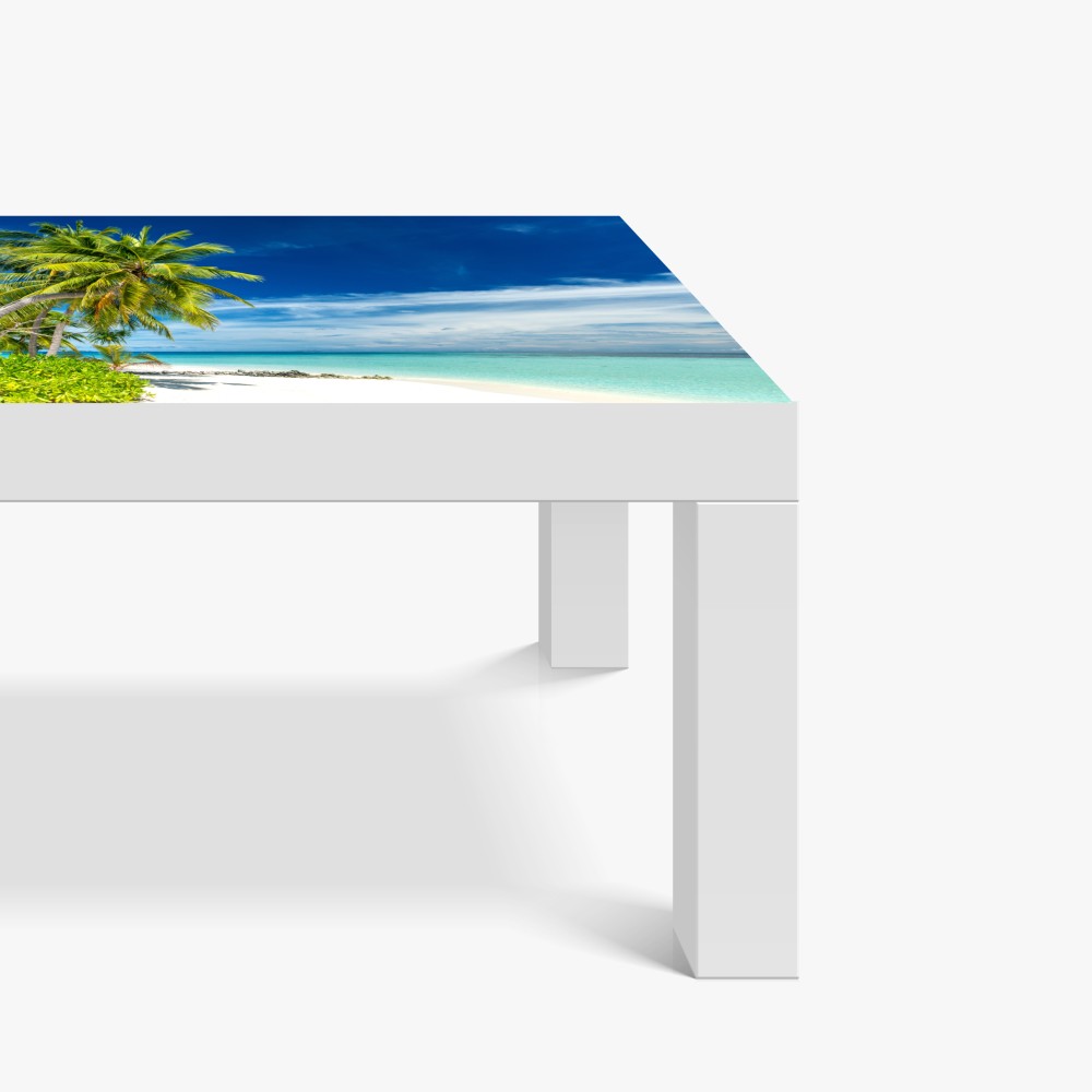 Naklejka na biurko i stół tropikalna turkusowa plaża – Wallissimo® Naklejka na biurko i stół tropikalna turkusowa plaża – Wallissimo®