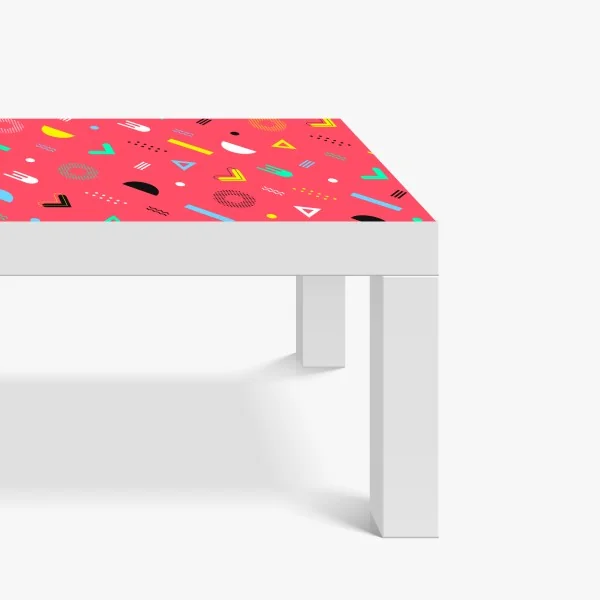 Naklejka na biurko i stół żywy memphis geometryczny wzór – Wallissimo® Naklejka na biurko i stół żywy memphis geometryczny wzór – Wallissimo®