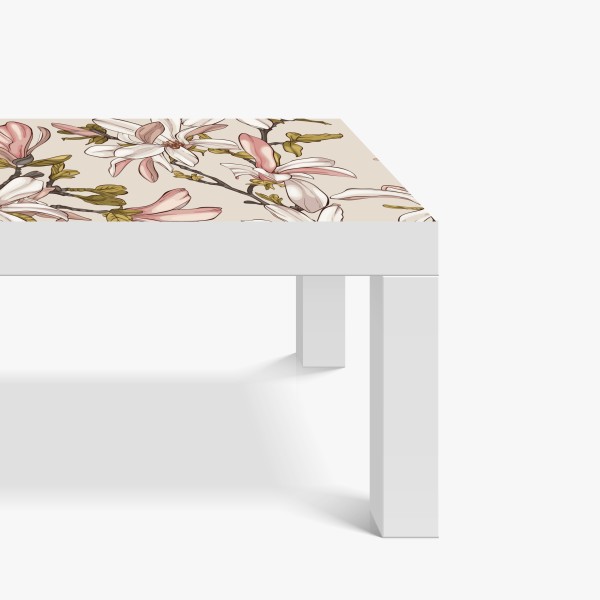 Naklejka na biurko i stół mglisty las czarno-biały – Wallissimo®