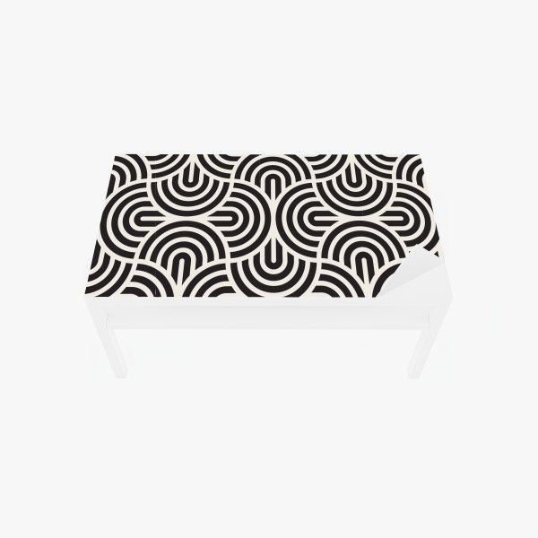 Naklejka na biurko i stół złote linie górskie na granatowym tle – Wallissimo®