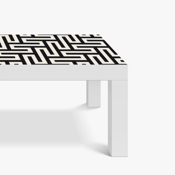 Naklejka na biurko i stół mglisty las czarno-biały – Wallissimo®