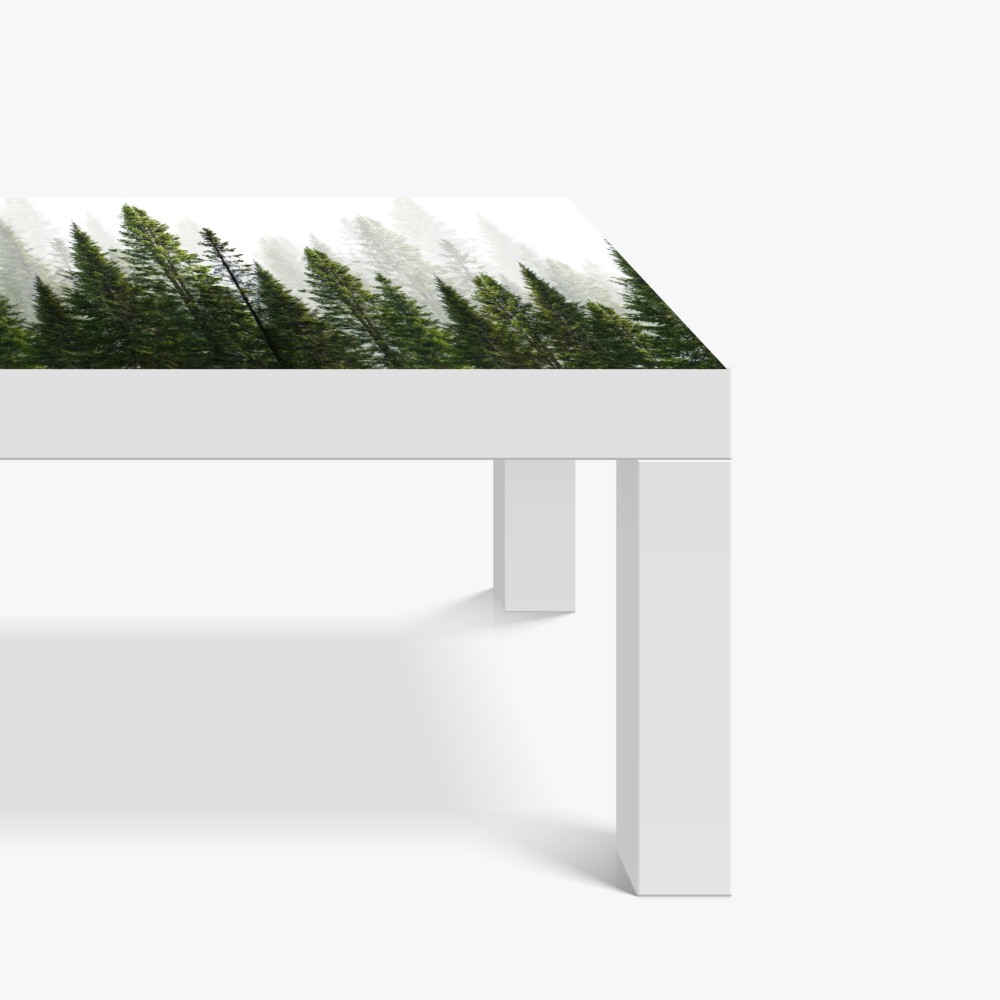 Naklejka na biurko i stół mglisty las jodłowy – Wallissimo® Naklejka na biurko i stół mglisty las jodłowy – Wallissimo®