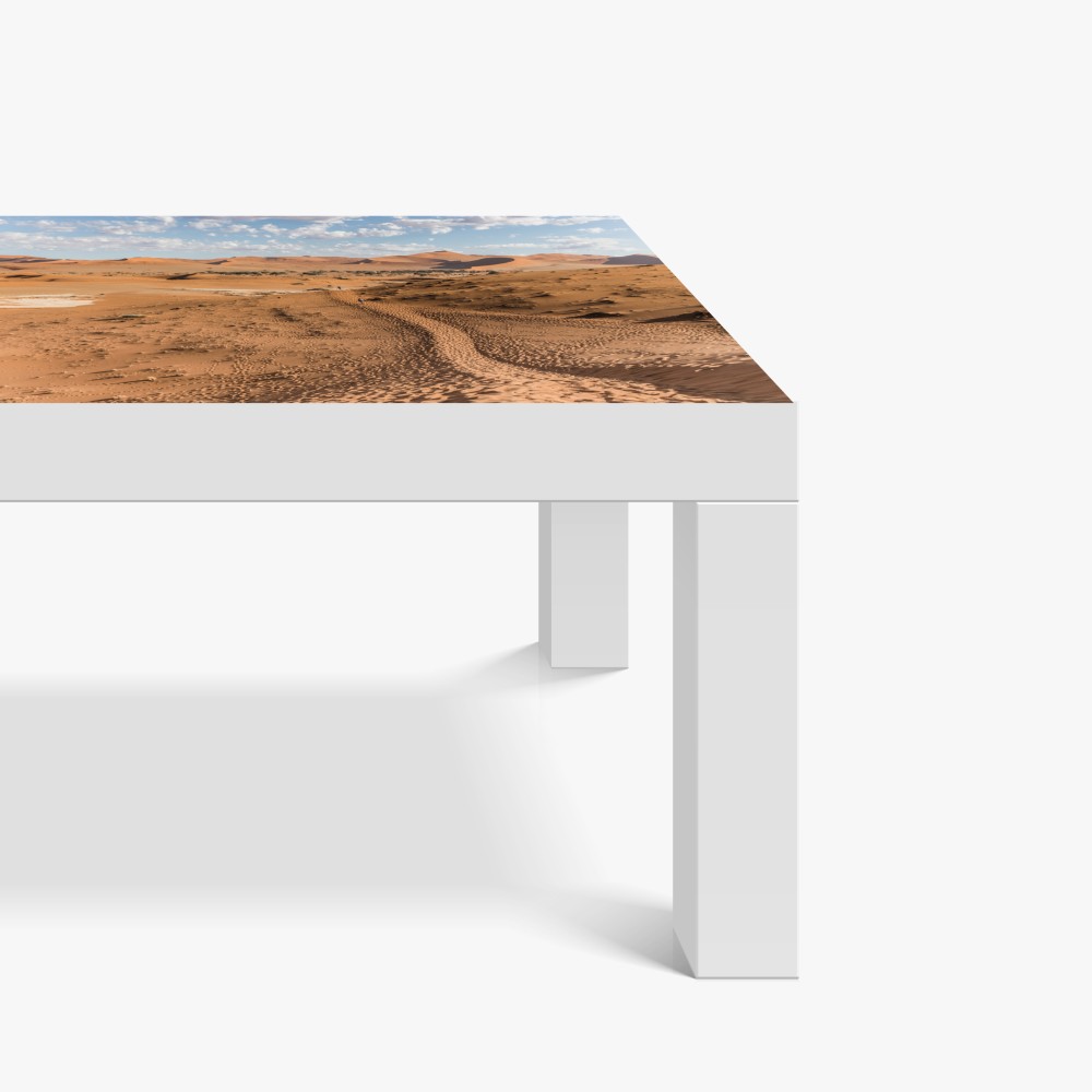 Naklejka na biurko i stół bezgraniczne wydmy pustyni pod błękitnym niebem – Wallissimo® Naklejka na biurko i stół bezgraniczne wydmy pustyni pod błękitnym niebem – Wallissimo®