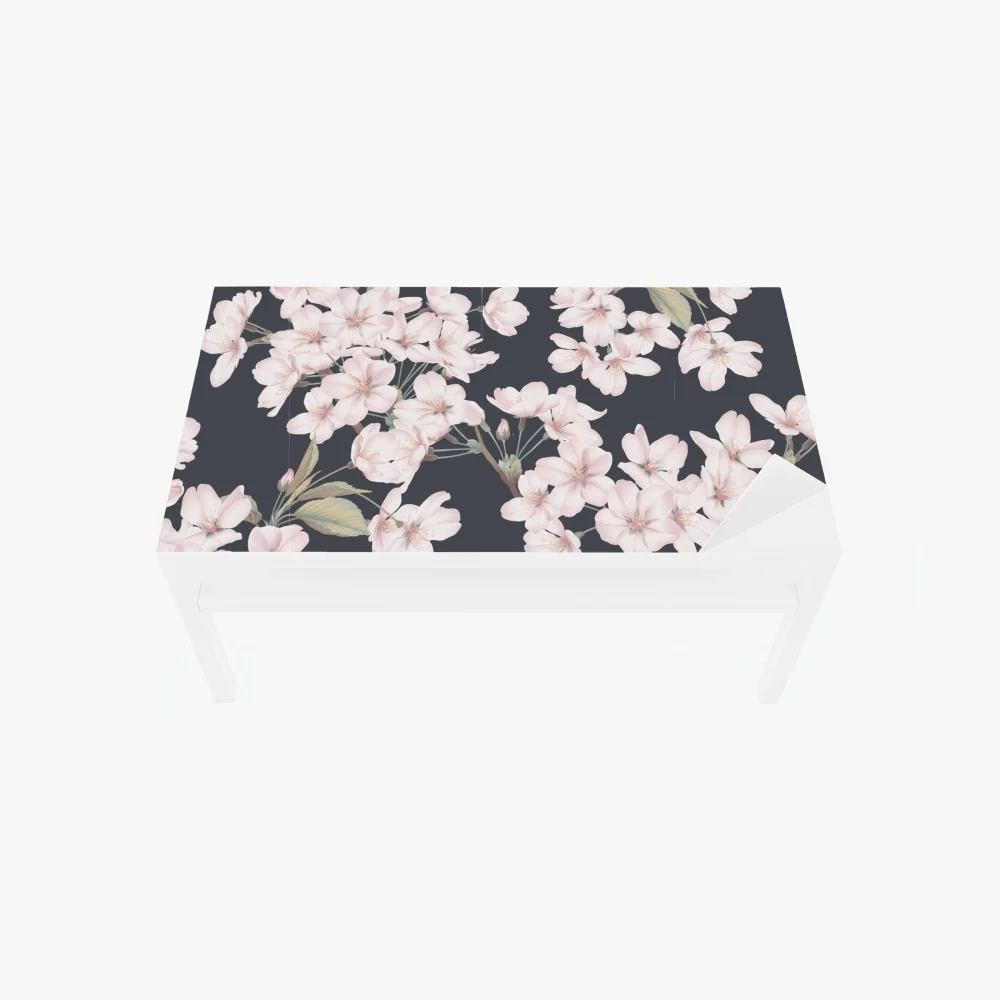 Naklejka na biurko i stół delikatny wzór kwiatów wiśni – Wallissimo® Naklejka na biurko i stół delikatny wzór kwiatów wiśni – Wallissimo®