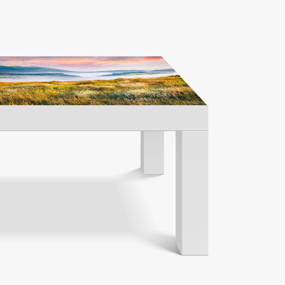 Naklejka na biurko i stół mglisty poranek w Borżawie – Wallissimo® Naklejka na biurko i stół mglisty poranek w Borżawie – Wallissimo®