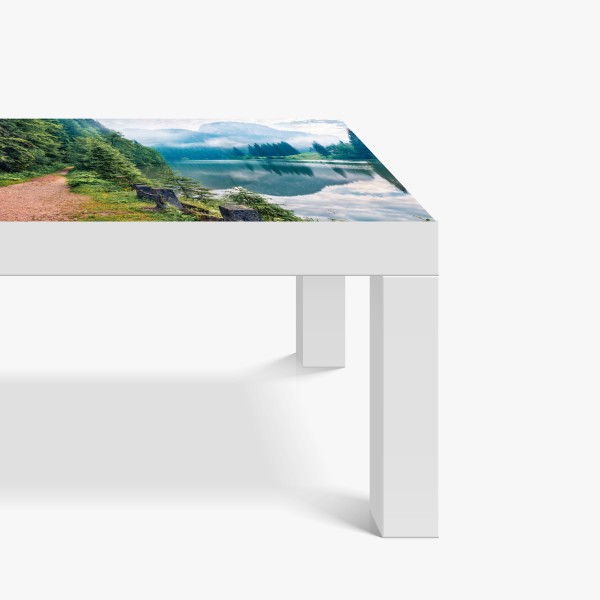 Naklejka na biurko i stół intensywny fioletowy 3d wir wstęg – Wallissimo®