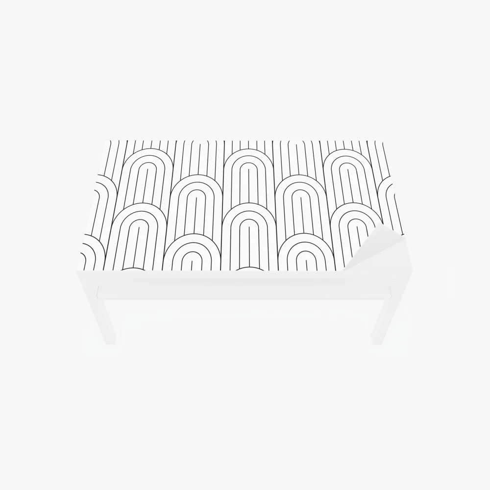 Naklejka na biurko i stół monochromatyczny wzór łuków – Wallissimo® Naklejka na biurko i stół monochromatyczny wzór łuków – Wallissimo®