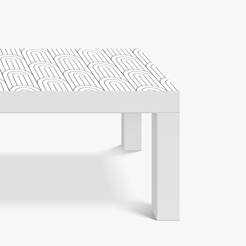 Naklejka na biurko i stół monochromatyczny wzór łuków – Wallissimo® Naklejka na biurko i stół monochromatyczny wzór łuków – Wallissimo®