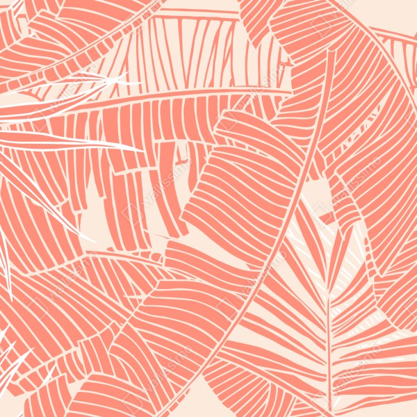 Naklejka na biurko i stół koralowy wzór tropikalnych liści – Wallissimo® Naklejka na biurko i stół koralowy wzór tropikalnych liści – Wallissimo®