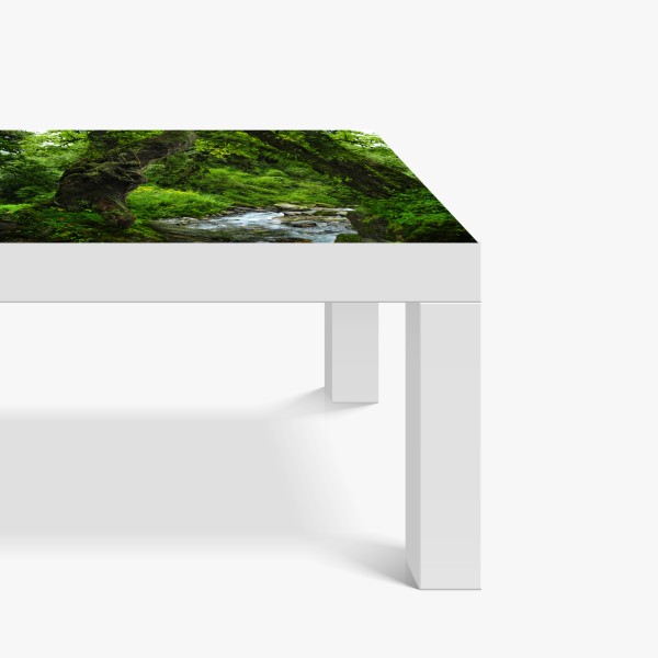 Naklejka na biurko i stół retro czerwone goździki wzór kwiatowy – Wallissimo®