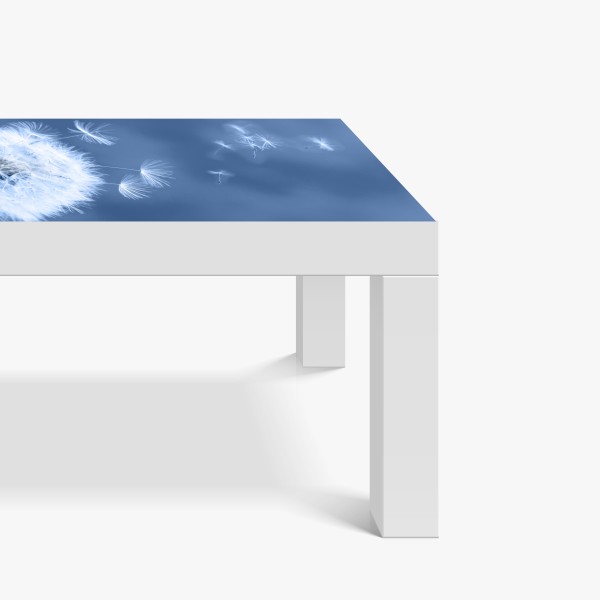 Naklejka na biurko i stół pastelowy wzór liści miłorzębu ze złotymi akcentami – Wallissimo®