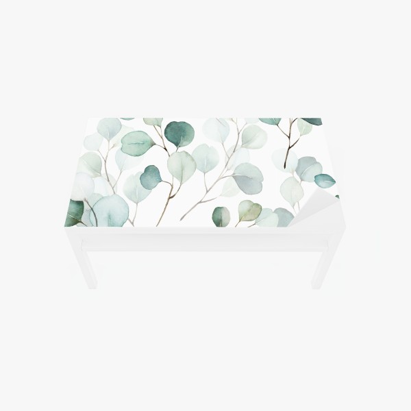 Naklejka na biurko i stół retro czerwone goździki wzór kwiatowy – Wallissimo®