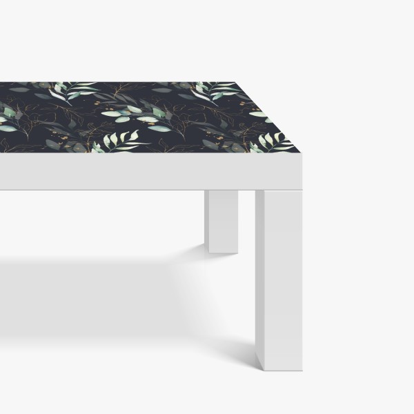 Naklejka na biurko i stół luksusowa niebiesko-złota abstrakcja fluidalna – Wallissimo®