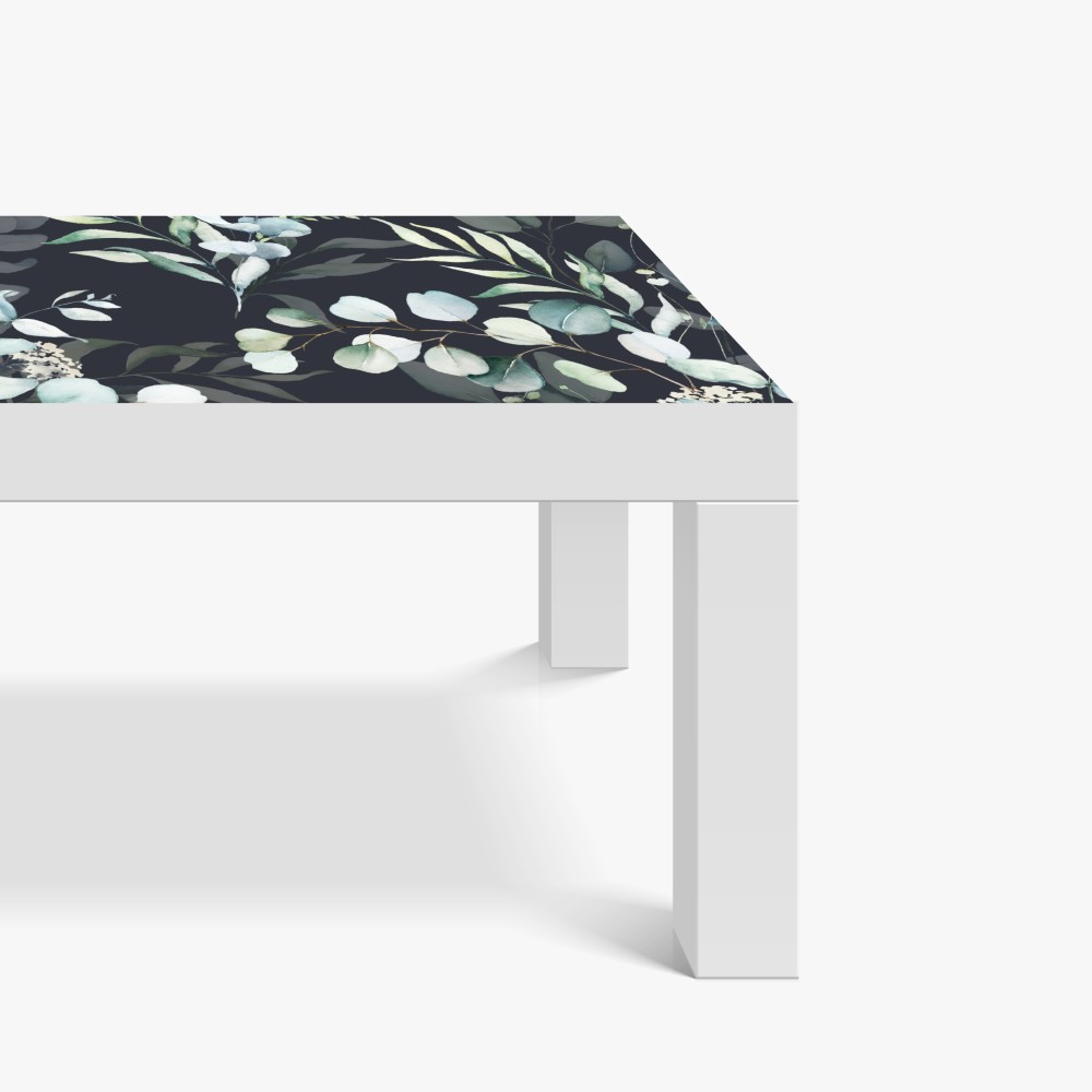 Naklejka na biurko i stół wzór botaniczny eukaliptusa w akwareli na ciemnym tle – Wallissimo® Naklejka na biurko i stół wzór botaniczny eukaliptusa w akwareli na ciemnym tle – Wallissimo®