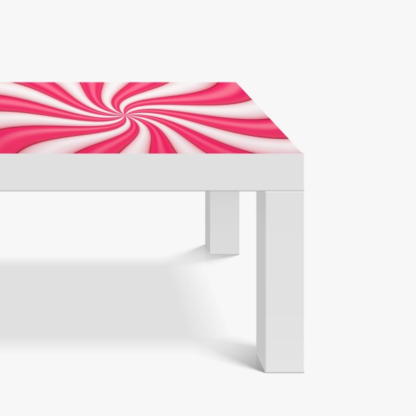 Naklejka na biurko i stół różowa cukierkowa spirala – Wallissimo® Naklejka na biurko i stół różowa cukierkowa spirala – Wallissimo®