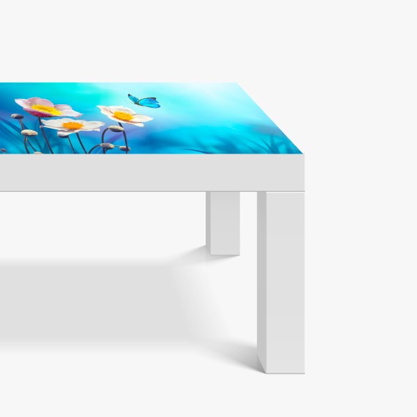 Naklejka na biurko i stół zbliżenie czerwonej dalii – Wallissimo®