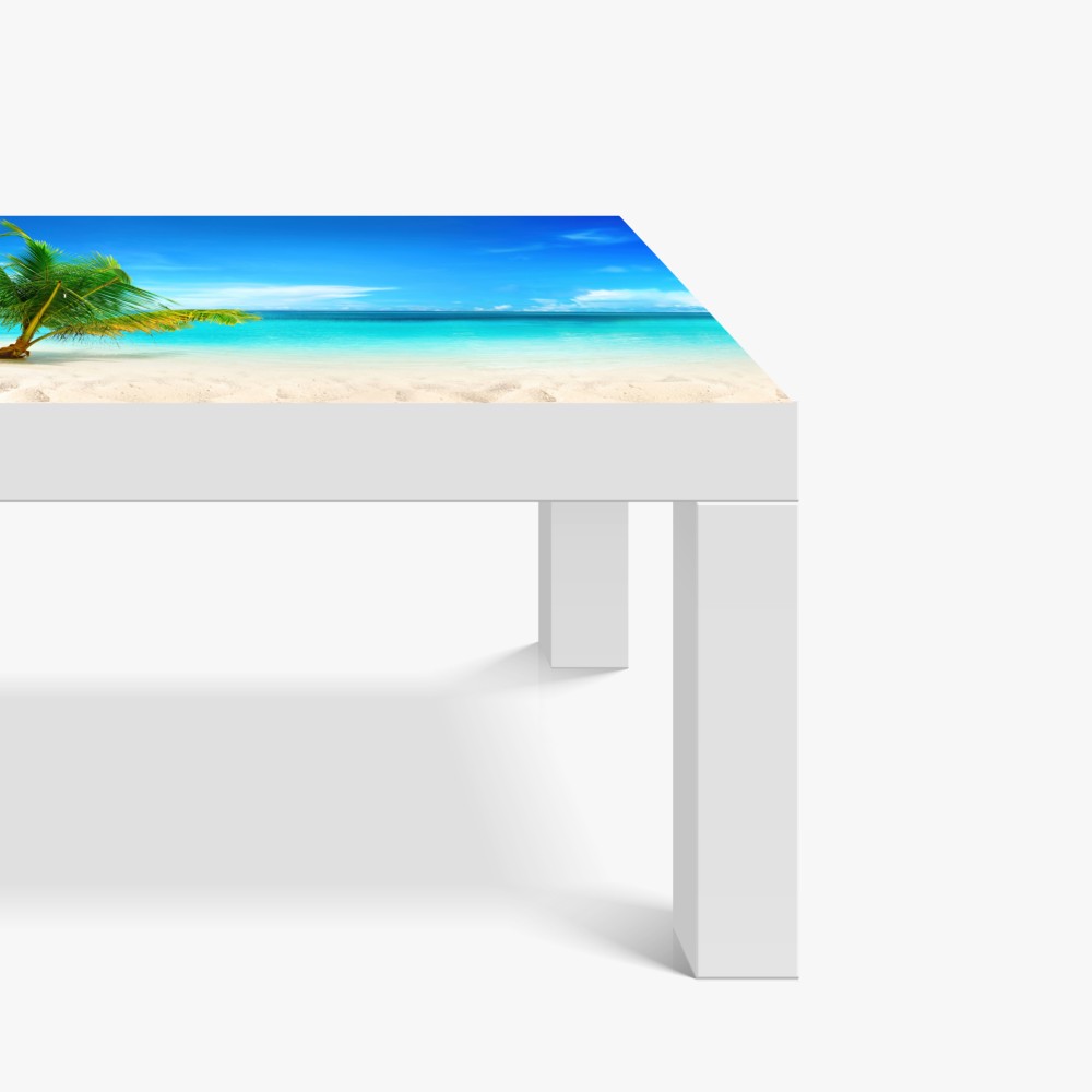 Naklejka na biurko i stół Malediwy turkusowa plaża panorama – Wallissimo® Naklejka na biurko i stół Malediwy turkusowa plaża panorama – Wallissimo®