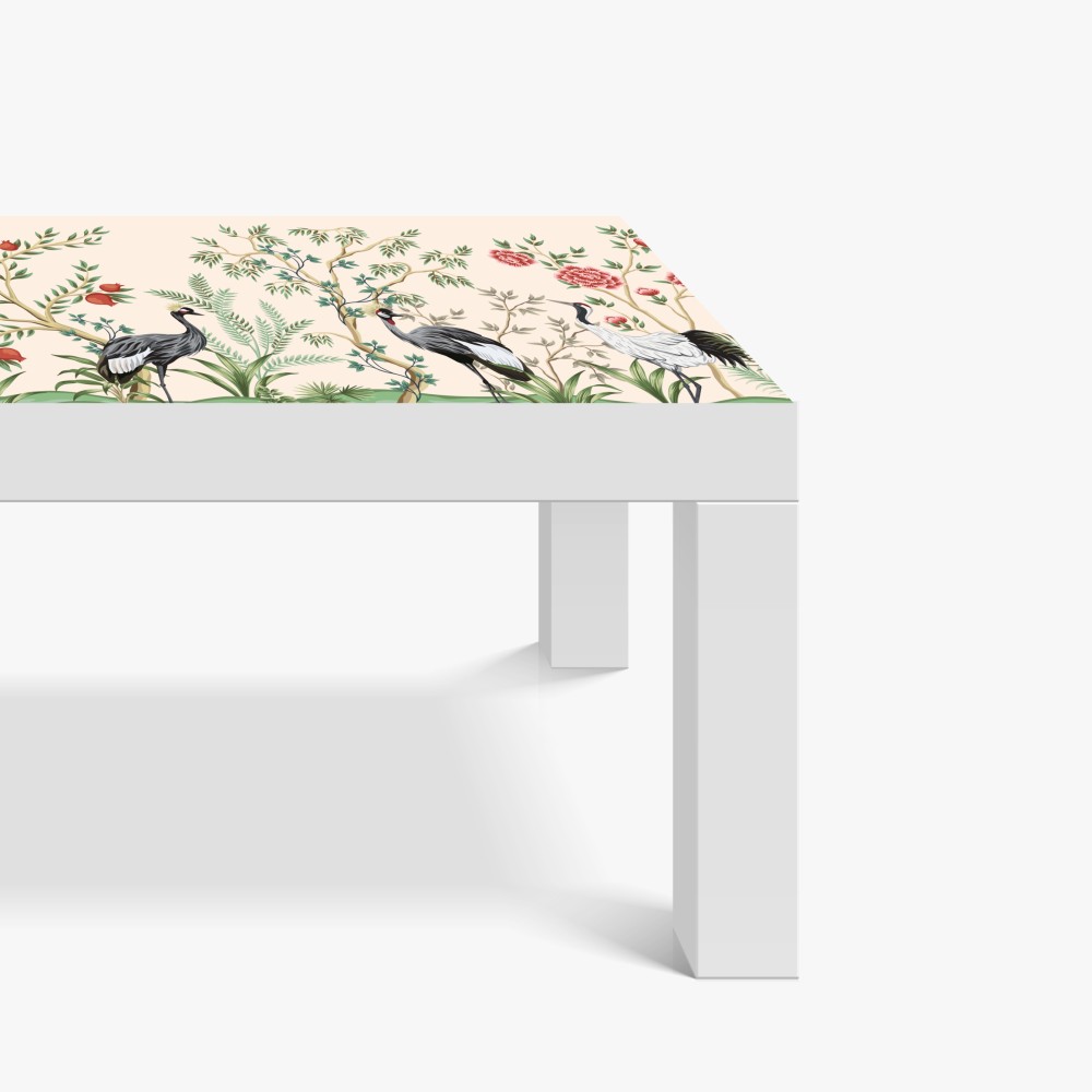 Naklejka na biurko i stół ogród żurawi w stylu orientalnym – Wallissimo® Naklejka na biurko i stół ogród żurawi w stylu orientalnym – Wallissimo®