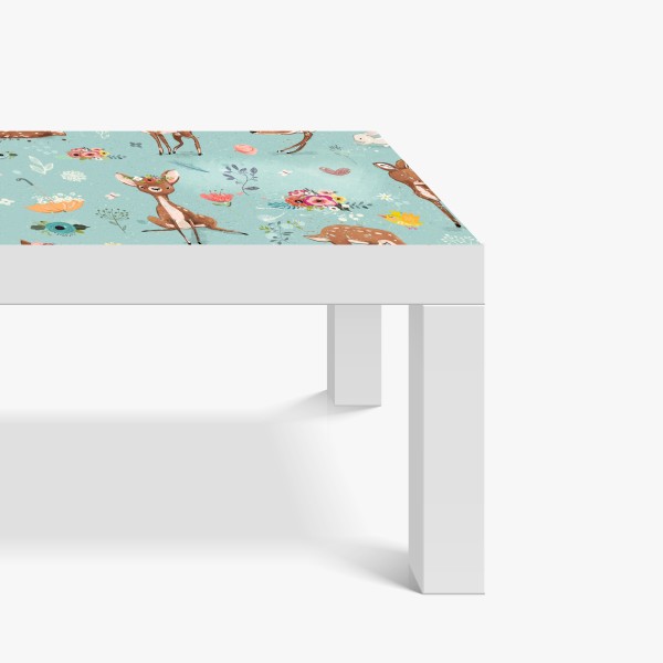 Naklejka na biurko i stół złoty wzór damaskowy na granatowym tle – Wallissimo®