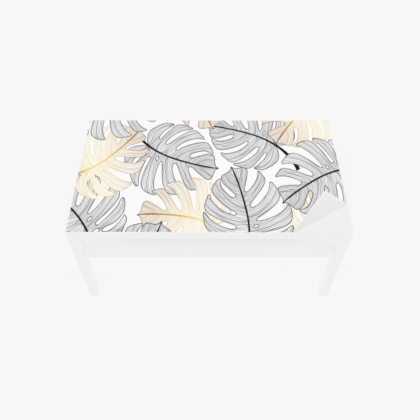 Naklejka na biurko i stół tropikalny zachód słońca na plaży z koktajlem – Wallissimo®