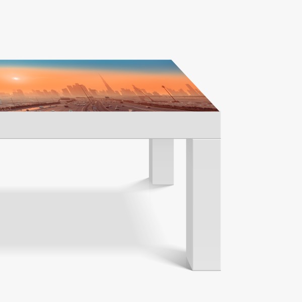 Naklejka na biurko i stół intensywna pomarańczowa gerbera z bliska – Wallissimo®