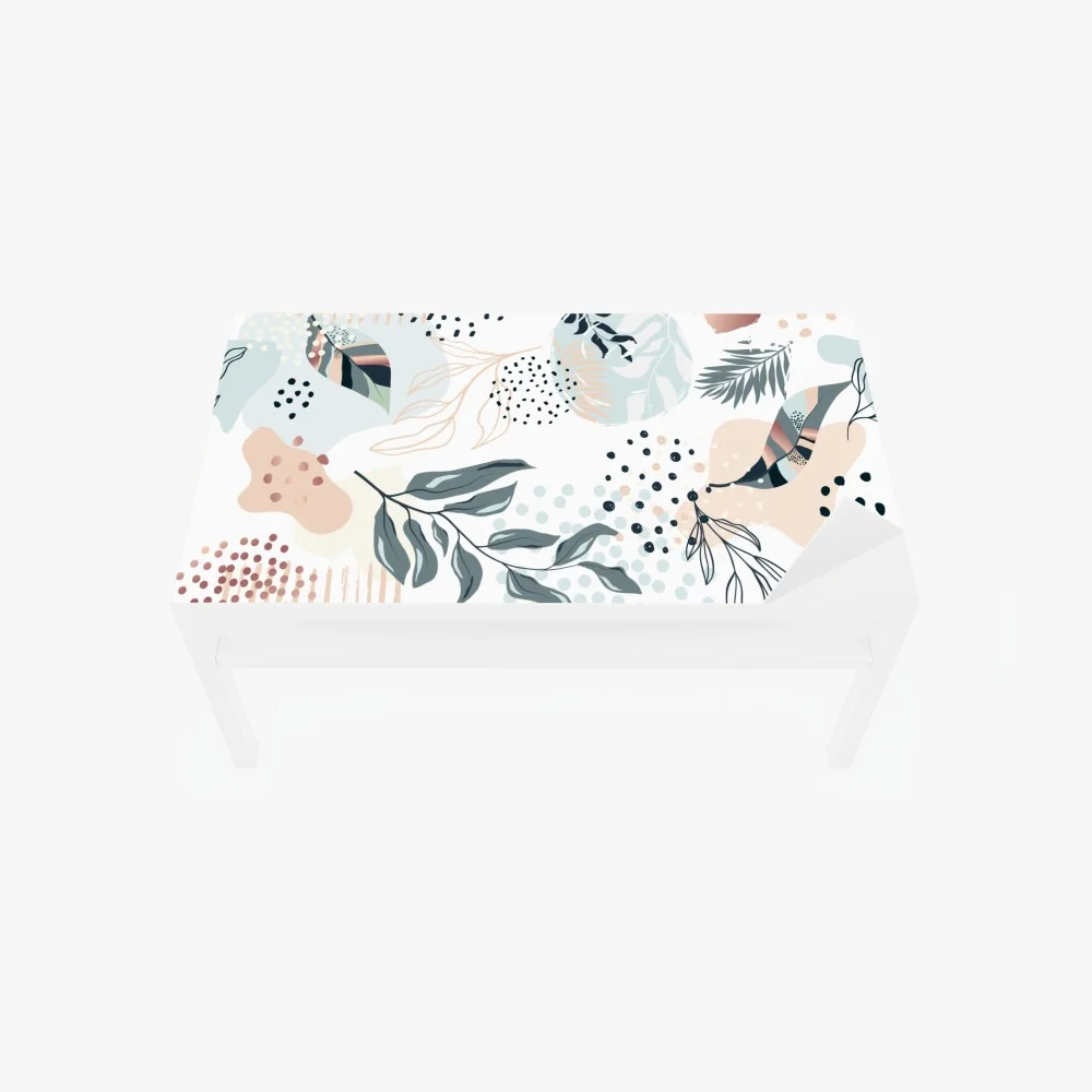 Naklejka na biurko i stół pastelowy botaniczny wzór abstrakcyjny – Wallissimo® Naklejka na biurko i stół pastelowy botaniczny wzór abstrakcyjny – Wallissimo®