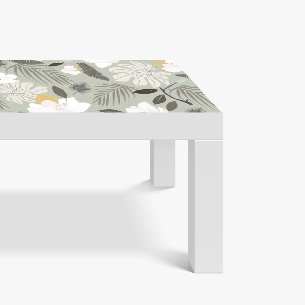 Naklejka na biurko i stół delikatny pastelowy wzór botaniczny