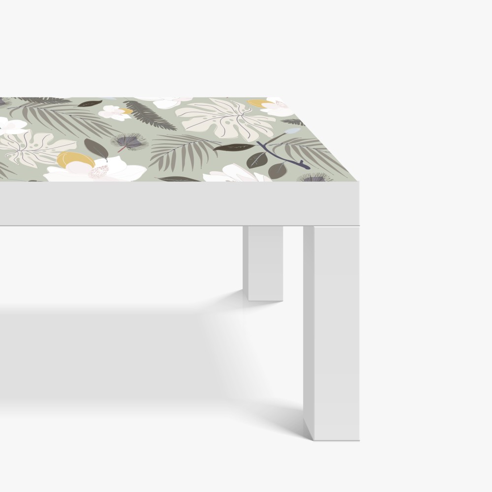 Naklejka na biurko i stół delikatny pastelowy wzór botaniczny – Wallissimo® Naklejka na biurko i stół delikatny pastelowy wzór botaniczny – Wallissimo®