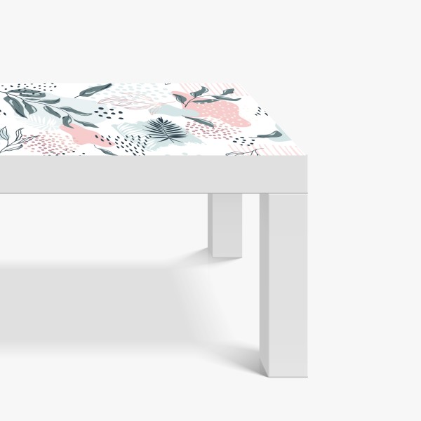 Naklejka na biurko i stół tropikalny wzór hibiskusa – Wallissimo®