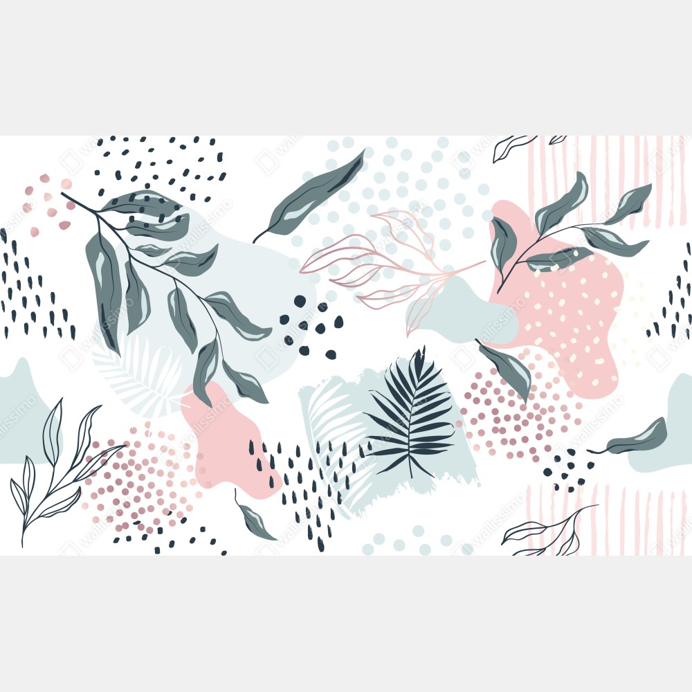 Naklejka na biurko i stół pastelowy botaniczny wzór abstrakcyjny – Wallissimo® Naklejka na biurko i stół pastelowy botaniczny wzór abstrakcyjny – Wallissimo®