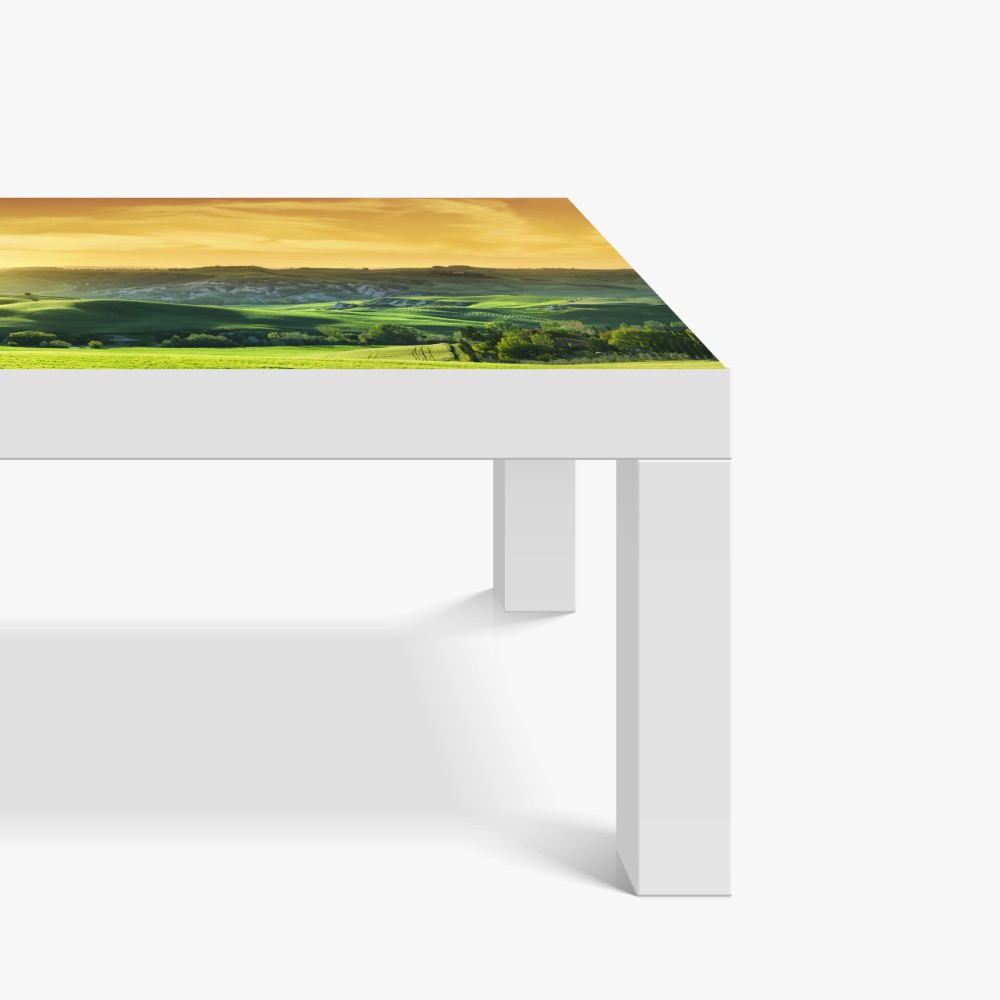 Naklejka na biurko i stół Toskańskie pagórki o zachodzie słońca – Wallissimo® Naklejka na biurko i stół Toskańskie pagórki o zachodzie słońca – Wallissimo®