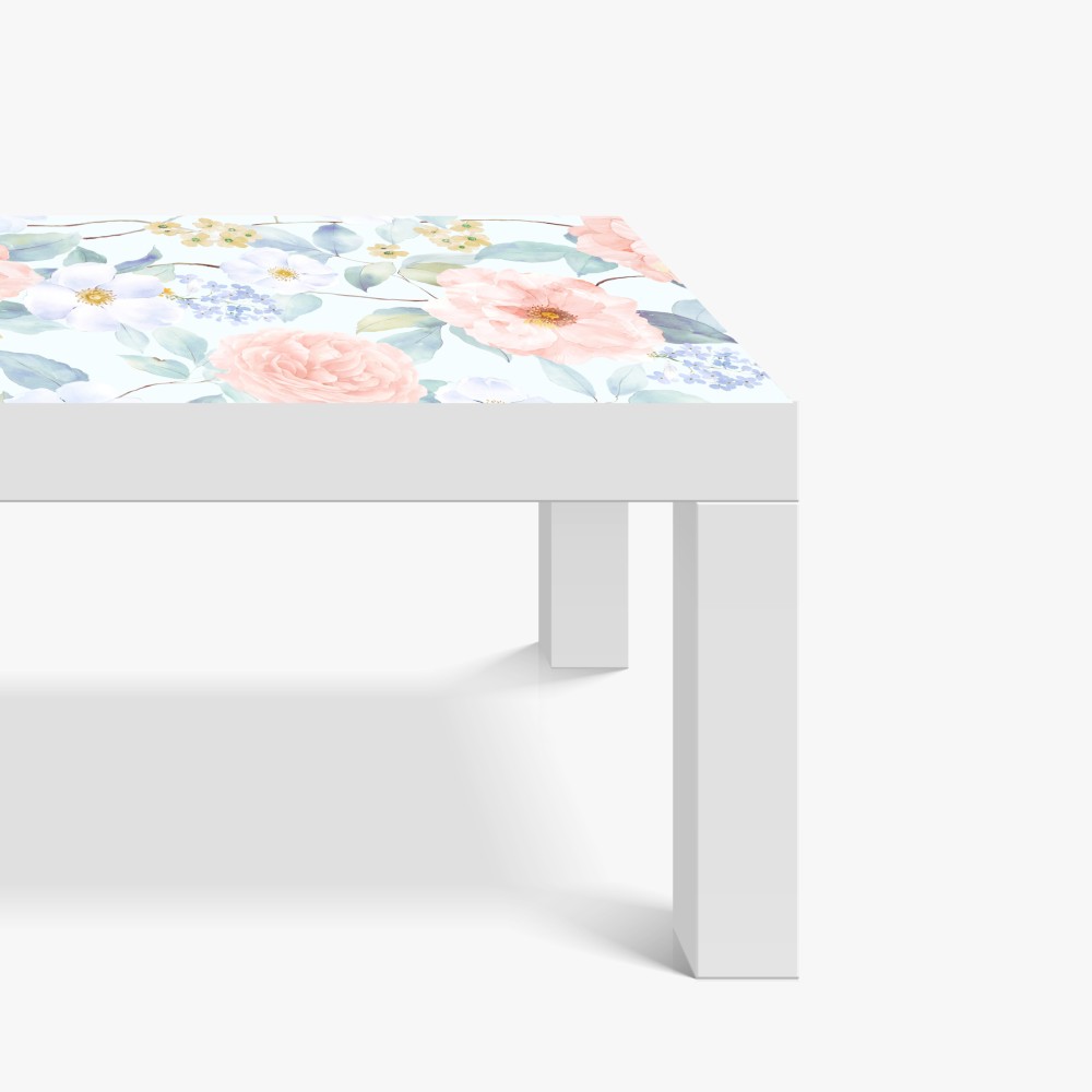 Naklejka na biurko i stół delikatne pastelowe kwiaty w akwareli – Wallissimo® Naklejka na biurko i stół delikatne pastelowe kwiaty w akwareli – Wallissimo®